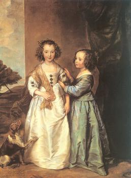 安東尼 凡 戴尅 Portrait of Elizabeth and Philadelphia Wharton
